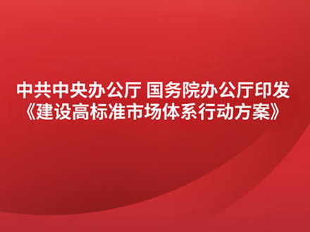 中辦國辦印發(fā)《建設(shè)高標(biāo)準(zhǔn)市場體系行動方案》 涉及藥品專利保護、醫(yī)藥招采等內(nèi)容